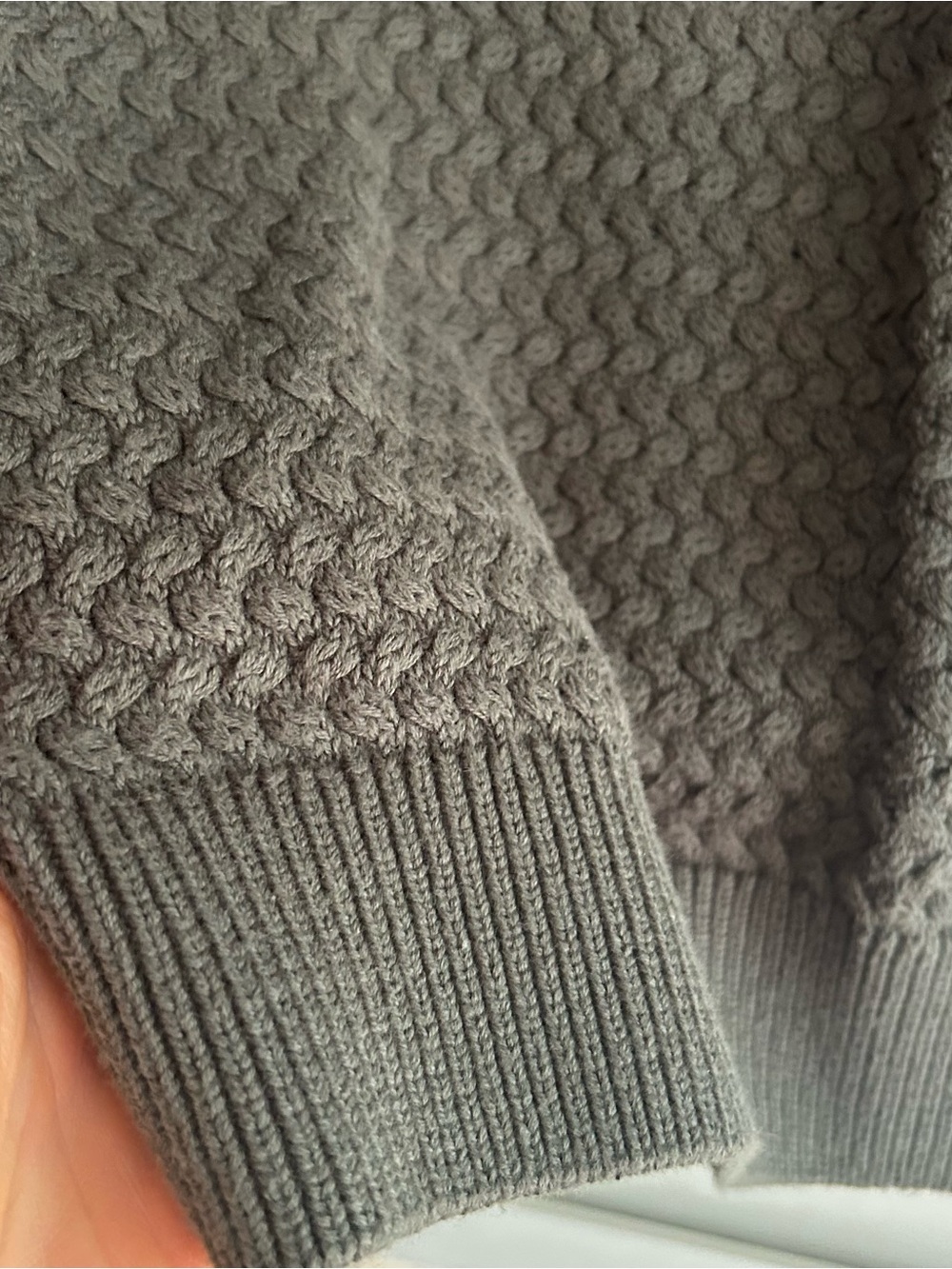 Denver Hayes Olive Green Textured Quarter Zip Sweater XL - Picture 10 of 12